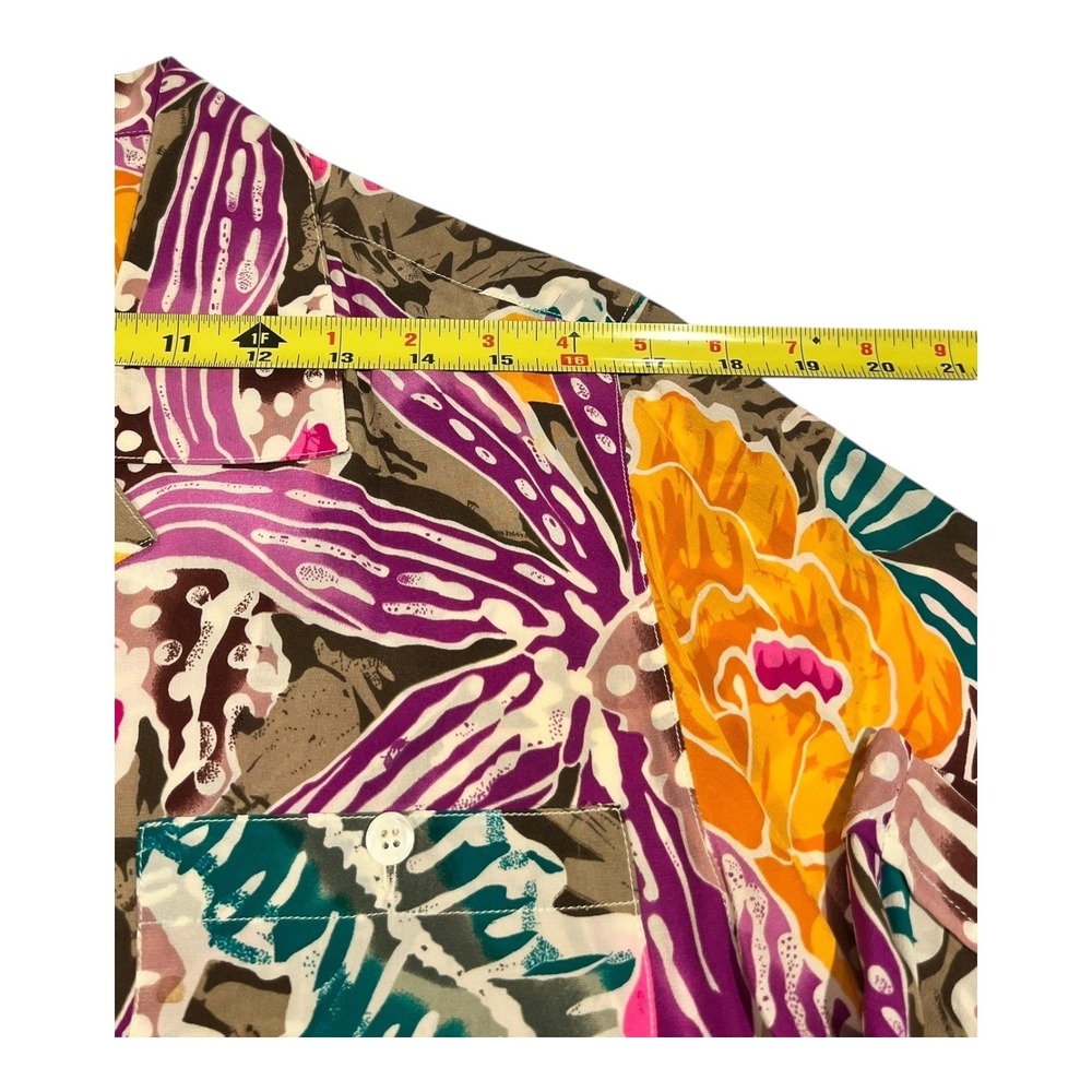 Christian Dior Floral Silk Button-Up Shirt‎ Women's Size 4 - Picture 12 of 15